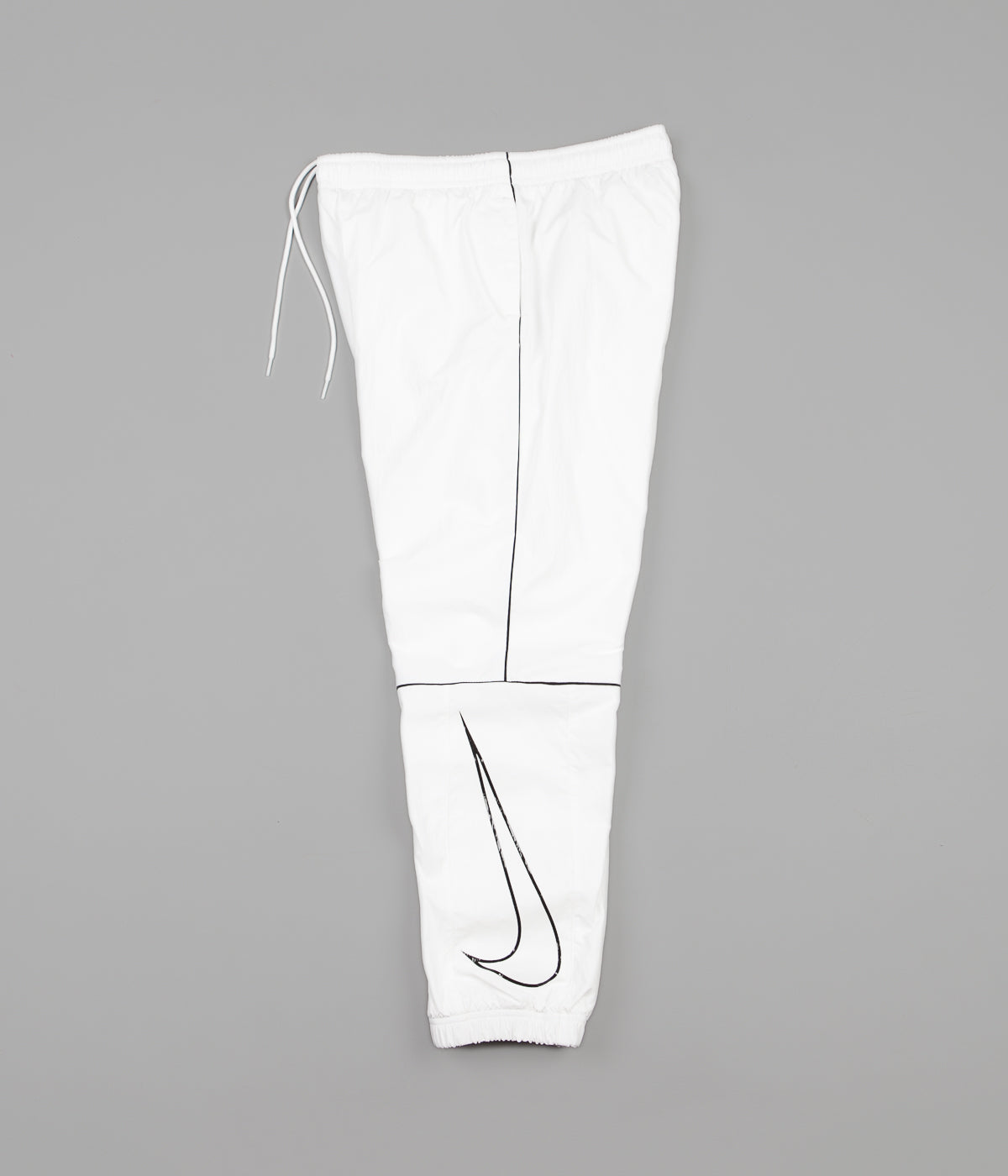 Vintage Nike Nylon Track Pants 2000s Mini Swoosh Y2K White Man | eBay